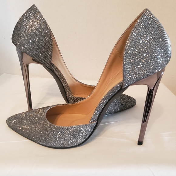 Womens Charlotte Russe Silver Stelleto Size 6 - Picture 2 of 9